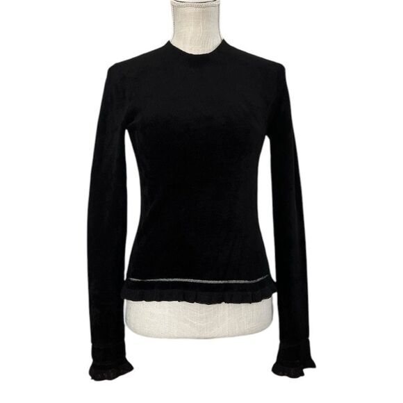 NWT Proebza Schouler LLC  White label Cropped Turtleneck Chenille Sweater Size S - Picture 1 of 7